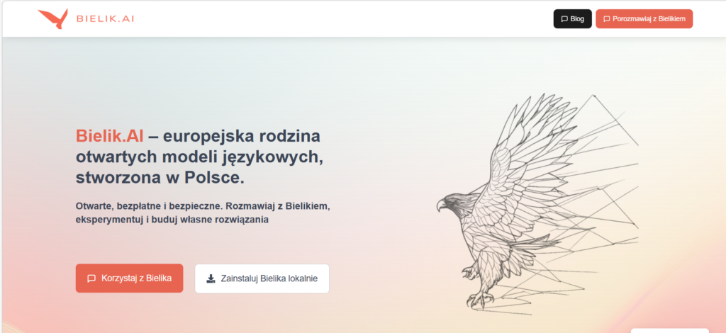 Bielik AI – polski model językowy, interfejs czatu, open-source, benchmarki, wersja v3 2026