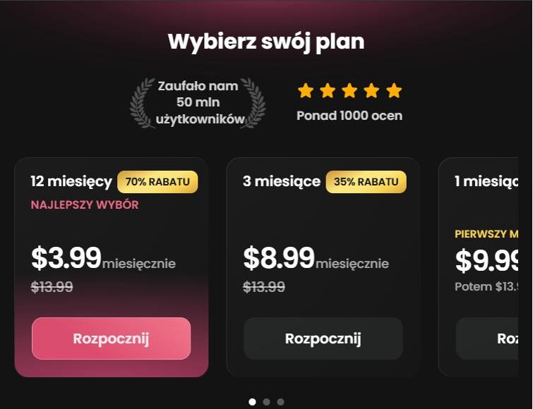 Candy.ai: plany Premium 12, 3 i 1 miesiąc z cenami w dolarach