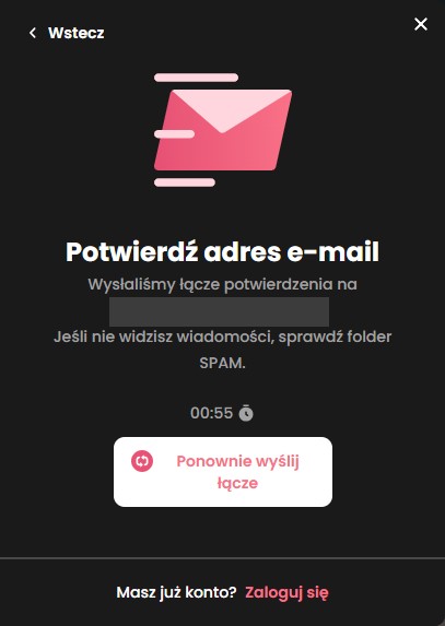 Candy.ai: prośba o potwierdzenie adresu e-mail